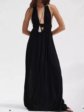 Black Strapless Maxi Dress